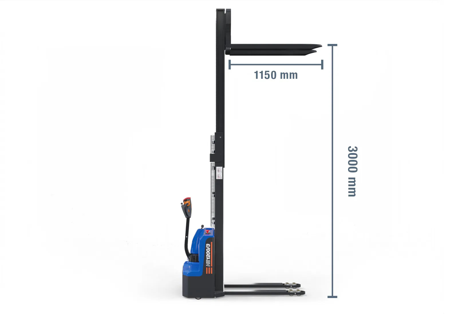 Elektro-Hochhubwagen / Elektrostapler HE1200/3, Hubhöhe 86 - 3.000 mm, Tragkraft 1.200 kg, SolidHub