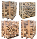 Brennholz 4 – Paletten (2 Weißeiche + 2 Buche/Hainbuche) – 40 cm Stämme