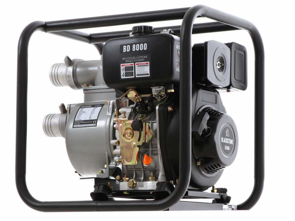 Blackstone BD 8000 Wärmemotorpumpe 80 mm Anschlüsse – 3 Zoll – selbstansaugend – 6 PS – Euro 5 Diesel