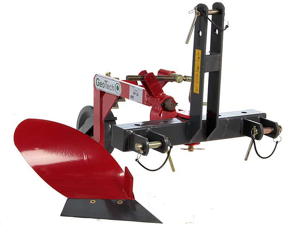 Geotech DP16 Einschar-Traktorpflug mit kurzem Streichblech