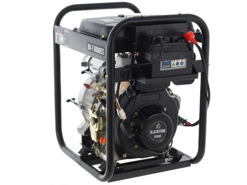Dieselmotorpumpe Blackstone BD-T 8000ES für Schmutzwasser mit 80 mm Anschlüssen – Euro 5