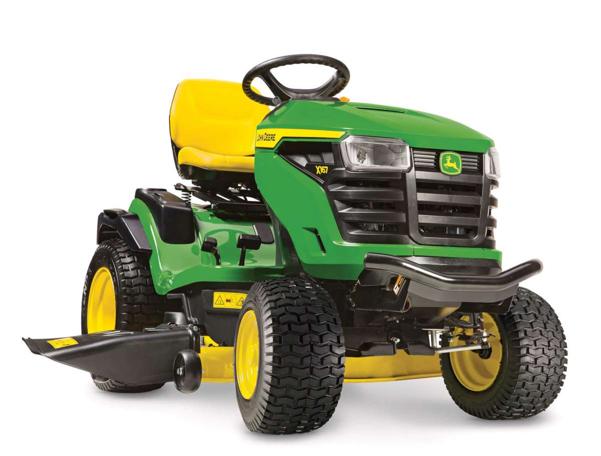 JOHN DEERE X167 Aufsitzmäher mit Seitenauswurf